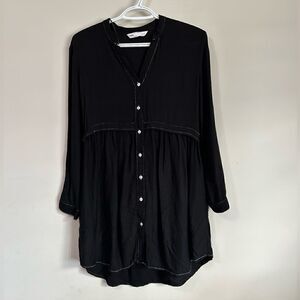 Zara Black Long Sleeve Womens Blouse